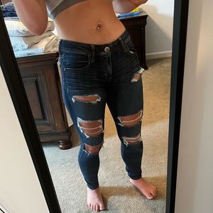 American Eagle ripped jeggings